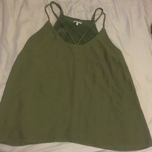 Charlotte Russe Tops - Olive green cross front tank top size S Charlotte Russe Tops - Olive green cross front tank top size S